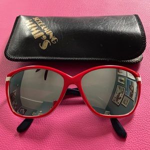 Vintage Mirror Lens Oversized Sunglasses